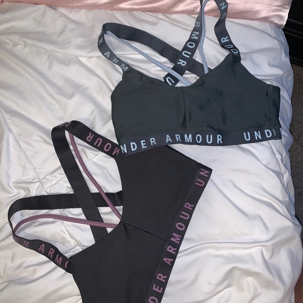 Two Under Armour sports bras